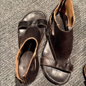 Bed Stu Dark Brown Leather Sandals